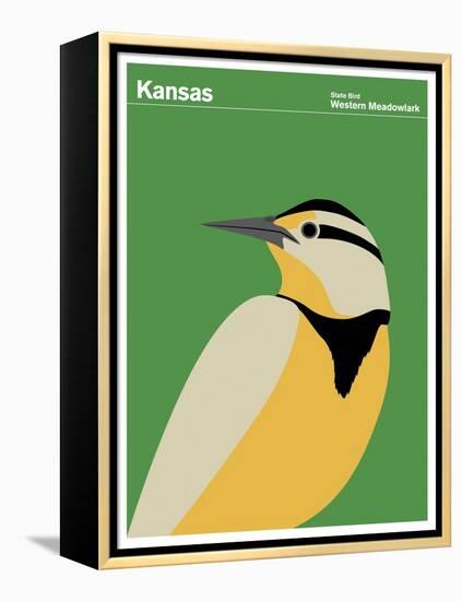 State Poster KS Kansas-null-Framed Premier Image Canvas