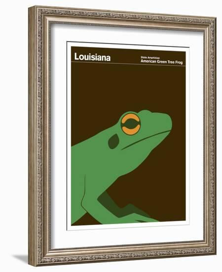 State Poster LA Louisiana-null-Framed Giclee Print