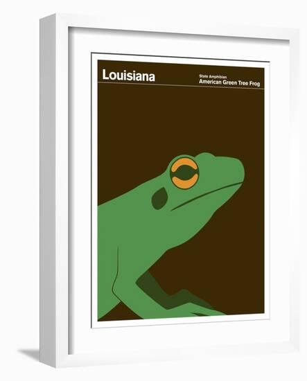 State Poster LA Louisiana-null-Framed Giclee Print