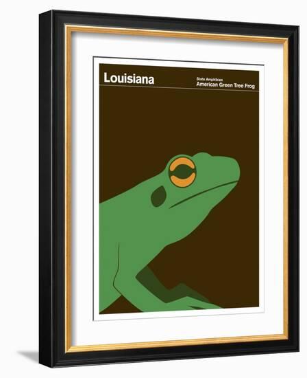 State Poster LA Louisiana-null-Framed Giclee Print