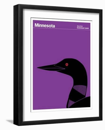 State Poster MN Minnesota-null-Framed Giclee Print