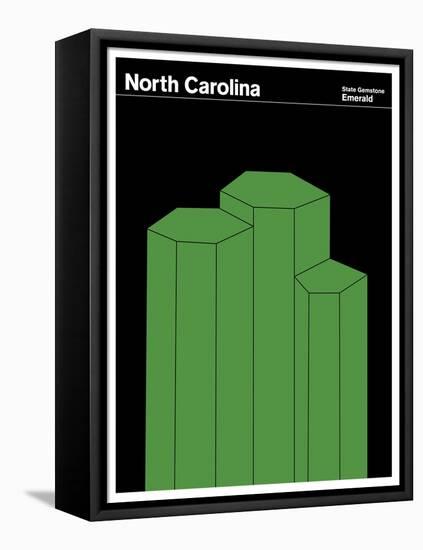 State Poster NC North Carolina-null-Framed Premier Image Canvas