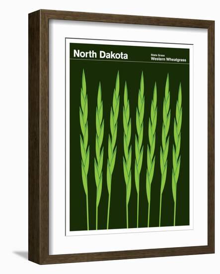 State Poster ND North Dakota-null-Framed Giclee Print