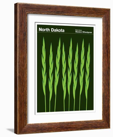 State Poster ND North Dakota-null-Framed Giclee Print