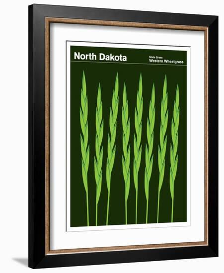 State Poster ND North Dakota-null-Framed Giclee Print