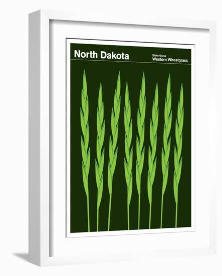 State Poster ND North Dakota-null-Framed Giclee Print