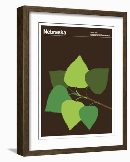 State Poster NE Nebraska-null-Framed Giclee Print