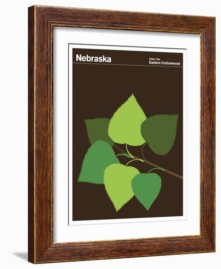 State Poster NE Nebraska-null-Framed Giclee Print