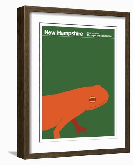 State Poster NH New Hampshire-null-Framed Giclee Print