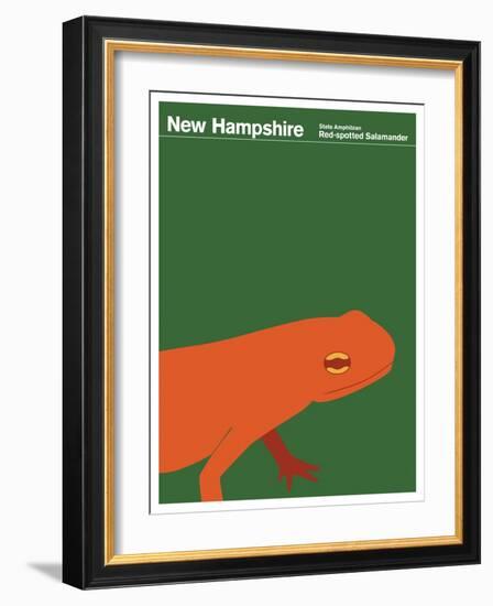 State Poster NH New Hampshire-null-Framed Giclee Print