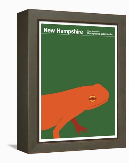 State Poster NH New Hampshire-null-Framed Premier Image Canvas