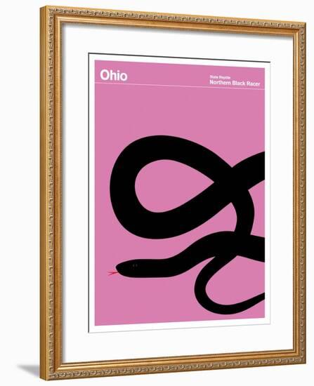 State Poster OH Ohio-null-Framed Giclee Print