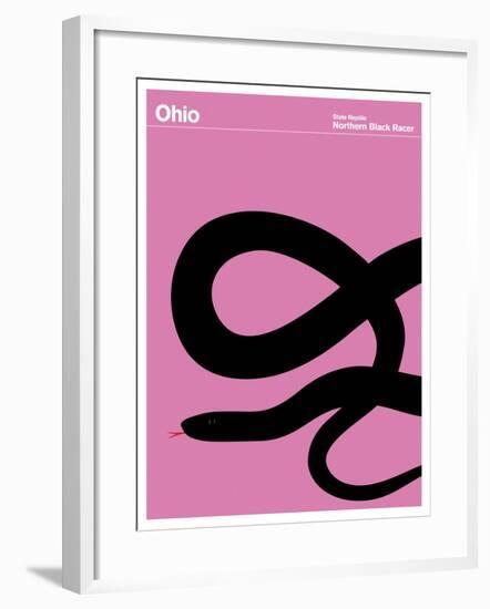 State Poster OH Ohio-null-Framed Giclee Print