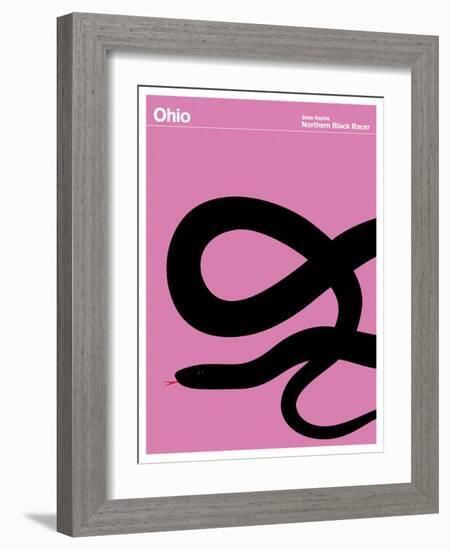 State Poster OH Ohio-null-Framed Giclee Print