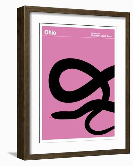 State Poster OH Ohio-null-Framed Giclee Print