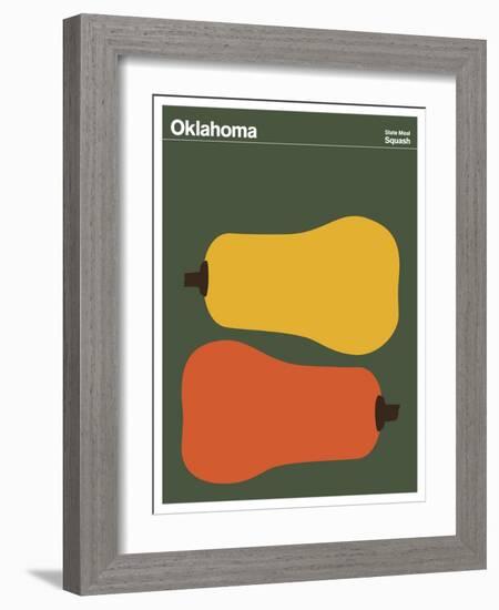 State Poster OK Oklahoma-null-Framed Giclee Print