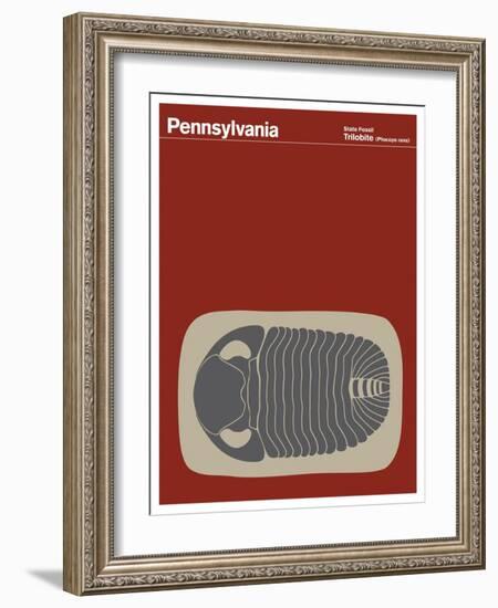 State Poster PA Pennsylvania-null-Framed Giclee Print