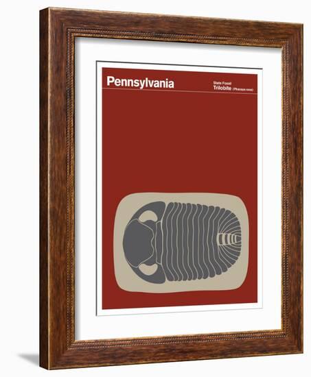 State Poster PA Pennsylvania-null-Framed Giclee Print