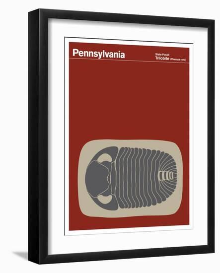 State Poster PA Pennsylvania-null-Framed Giclee Print