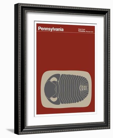 State Poster PA Pennsylvania-null-Framed Giclee Print