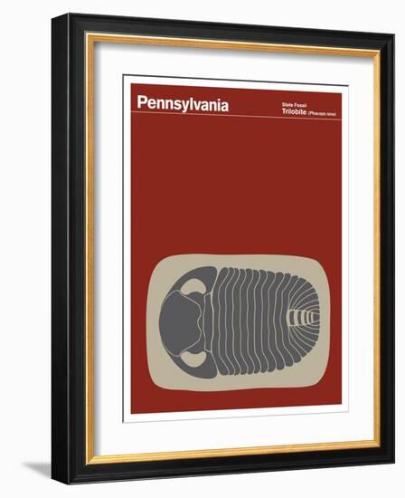 State Poster PA Pennsylvania-null-Framed Giclee Print