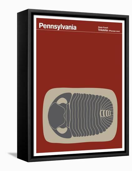 State Poster PA Pennsylvania-null-Framed Premier Image Canvas