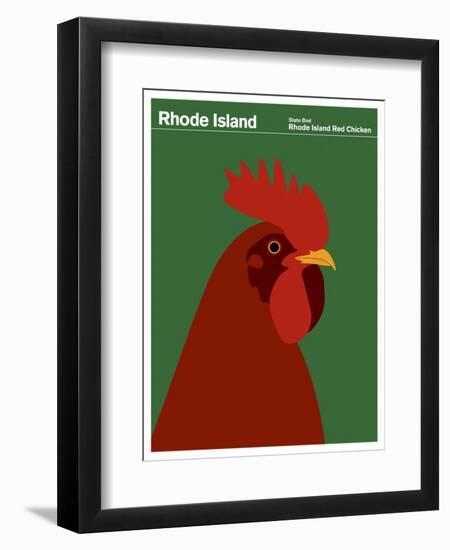 State Poster RI Rhode Island-null-Framed Giclee Print