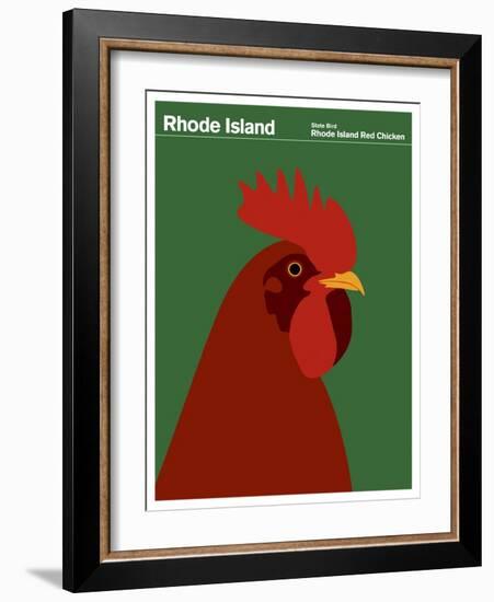 State Poster RI Rhode Island-null-Framed Giclee Print