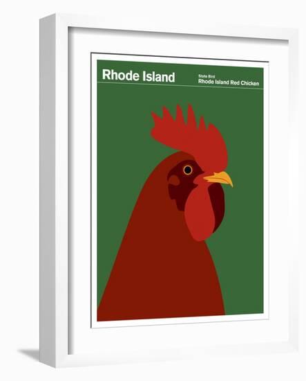 State Poster RI Rhode Island-null-Framed Giclee Print