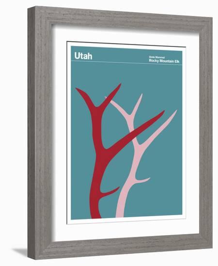 State Poster UT Utah-null-Framed Giclee Print