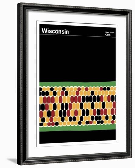 State Poster WI Wisconsin-null-Framed Giclee Print