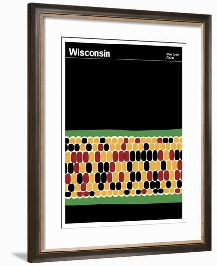 State Poster WI Wisconsin-null-Framed Giclee Print