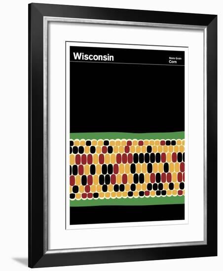 State Poster WI Wisconsin-null-Framed Giclee Print