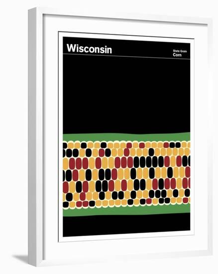 State Poster WI Wisconsin-null-Framed Giclee Print