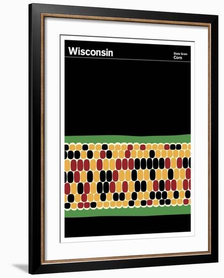 State Poster WI Wisconsin-null-Framed Giclee Print