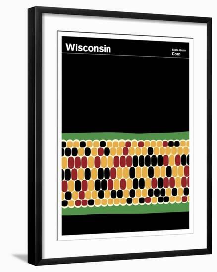 State Poster WI Wisconsin-null-Framed Giclee Print