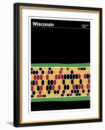 State Poster WI Wisconsin-null-Framed Giclee Print