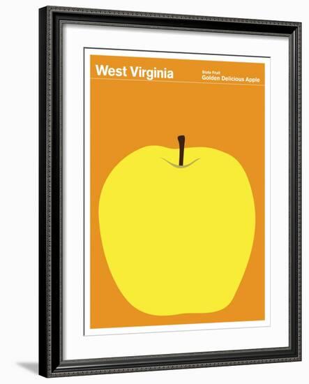 State Poster WV West Virginia-null-Framed Giclee Print