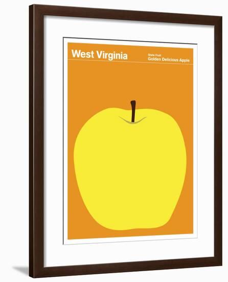 State Poster WV West Virginia-null-Framed Giclee Print