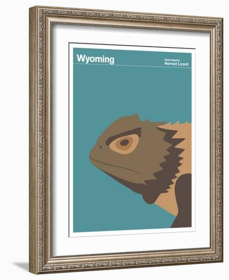 State Poster WY Wyoming-null-Framed Giclee Print