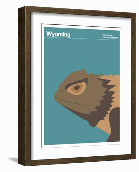 State Poster WY Wyoming-null-Framed Giclee Print