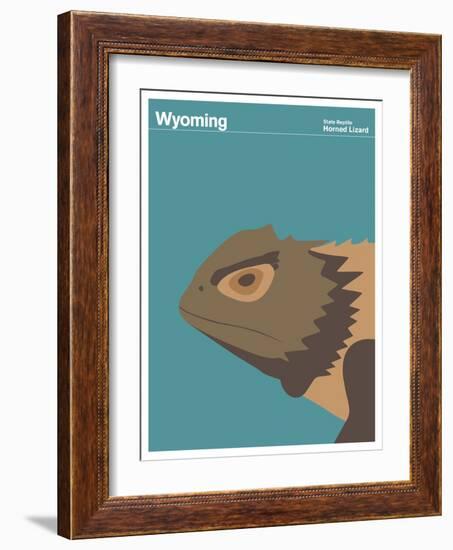 State Poster WY Wyoming-null-Framed Giclee Print