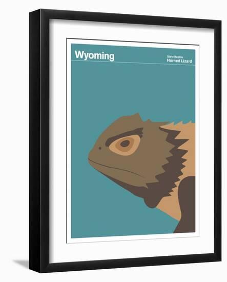 State Poster WY Wyoming-null-Framed Giclee Print