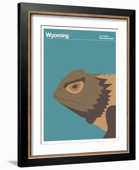 State Poster WY Wyoming-null-Framed Giclee Print