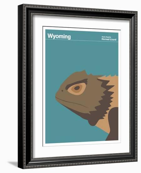 State Poster WY Wyoming-null-Framed Giclee Print