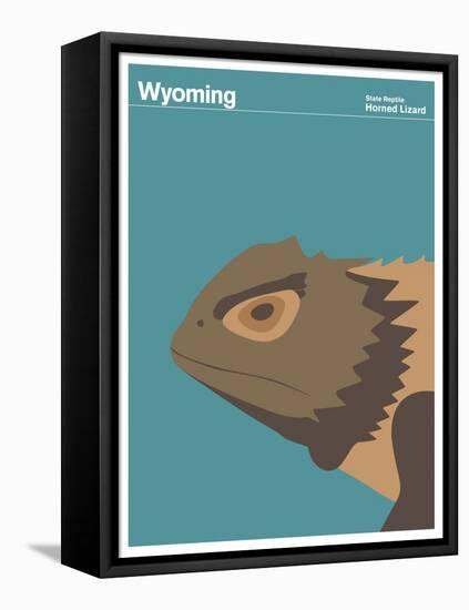 State Poster WY Wyoming-null-Framed Premier Image Canvas