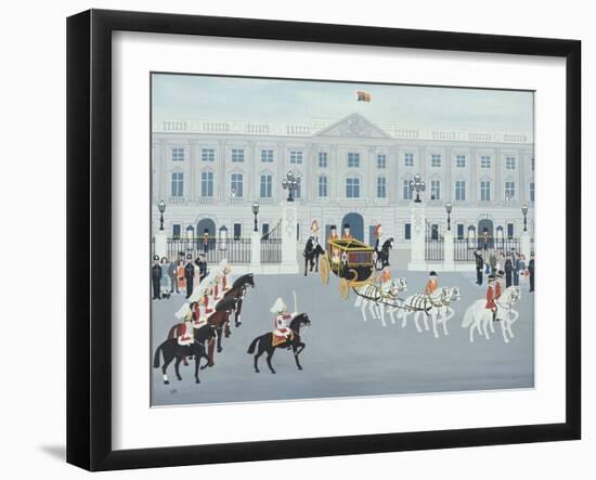 State Procession Leaving Buckingham Palace-Vincent Haddelsey-Framed Giclee Print