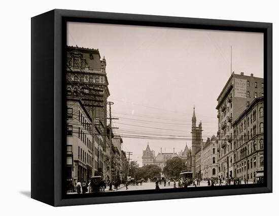 State Street and Capitol, Albany, N.Y.-null-Framed Stretched Canvas