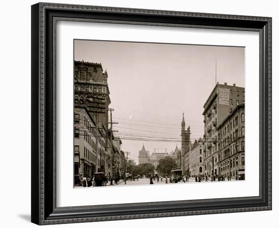 State Street and Capitol, Albany, N.Y.-null-Framed Photo