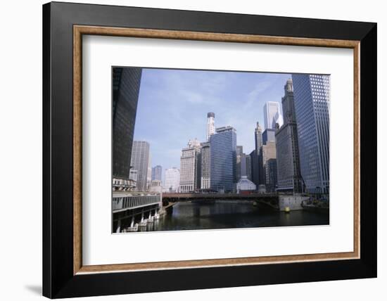 State Street Bridge Over Chicago River, Chicago, Illinois, USA-Jenny Pate-Framed Photographic Print